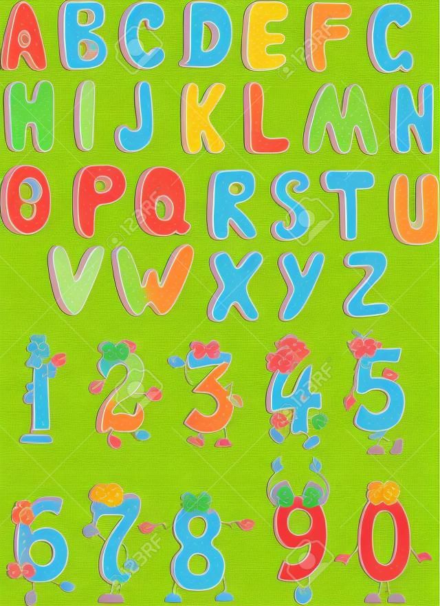 El alfabeto y los números para su diseño