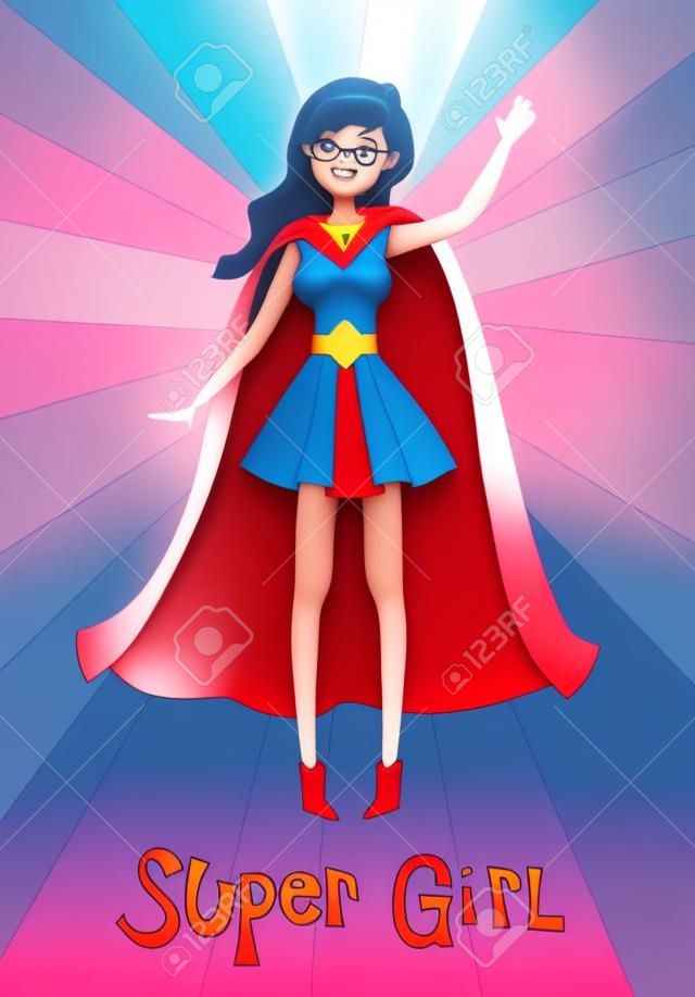 Super girl illustration.