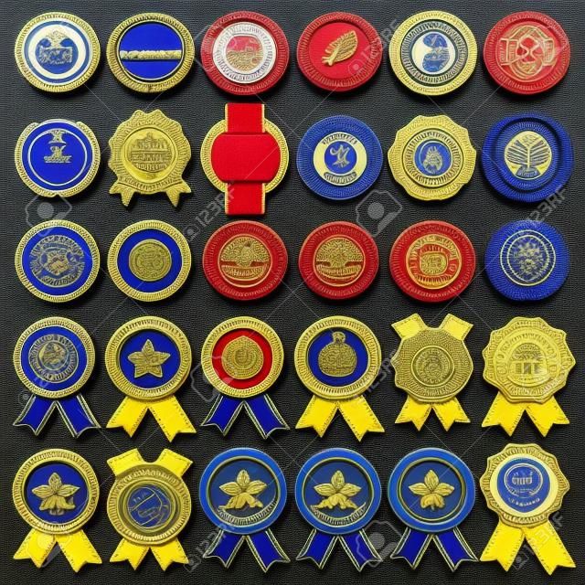 Set of Certificate Wax Seal and Badges