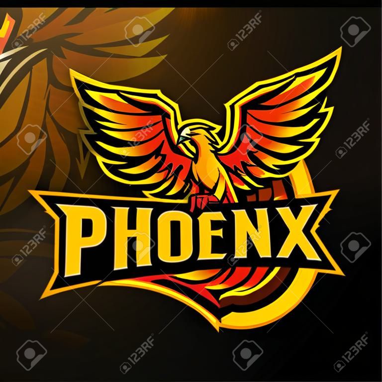 Projektowanie logo maskotki sportowej Phoenix
