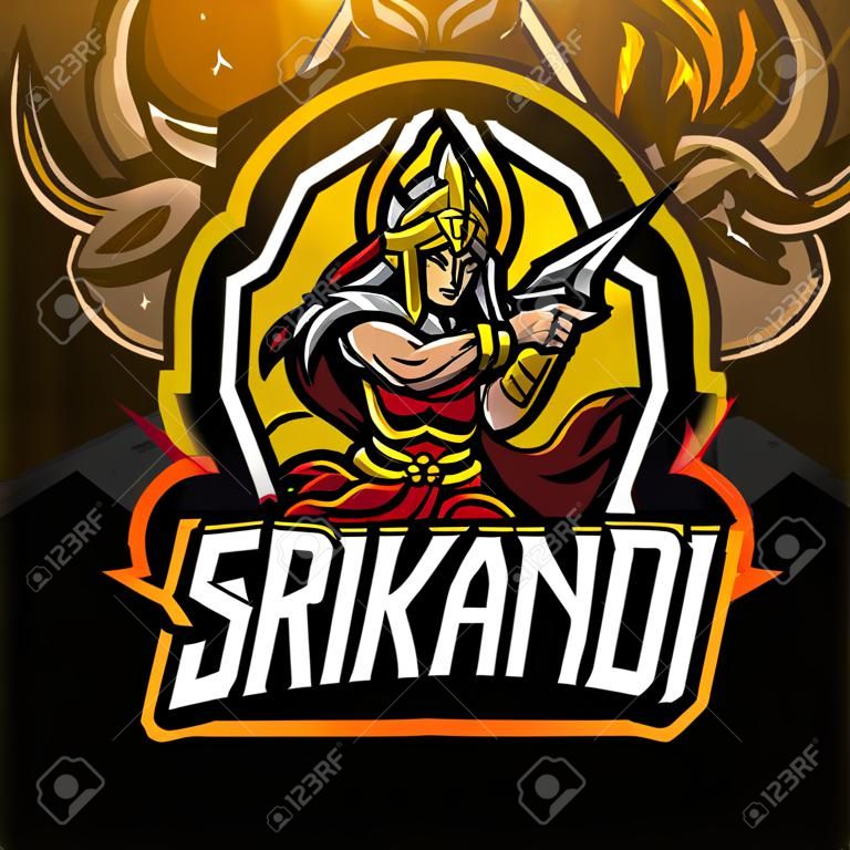 Srikandi esport mascot logo design