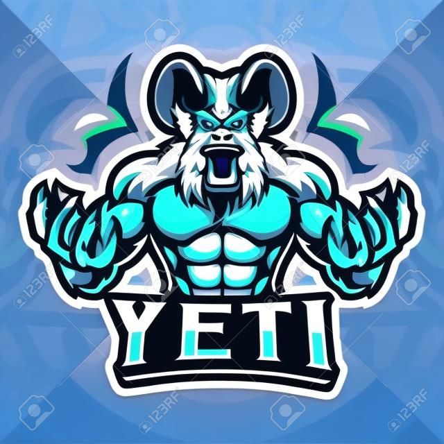 Yeti esport mascot logo design