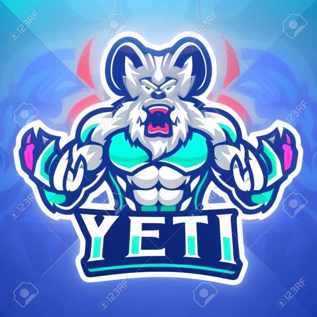 Yeti esport mascot logo design