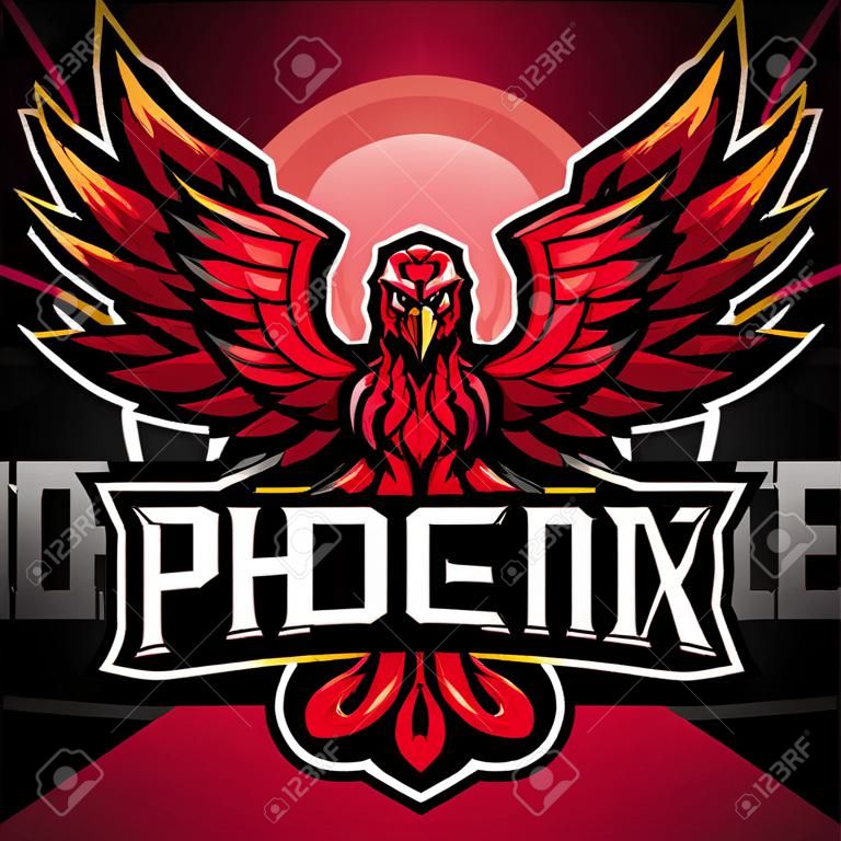 Phoenix esport mascot logo design