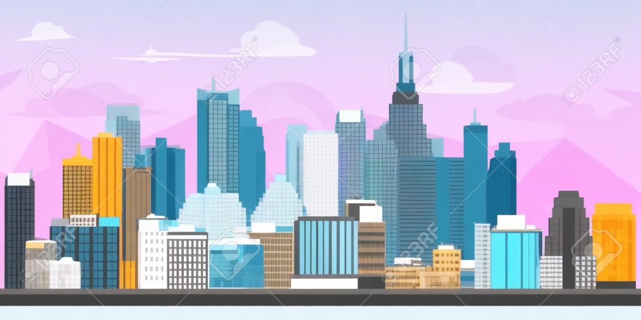 city ??Game Background background 2d game application. Vector design. Tileable horizontally. Size 1024x512.