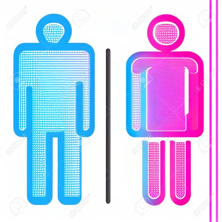 Hombres y mujeres iconos ilustración vectorial