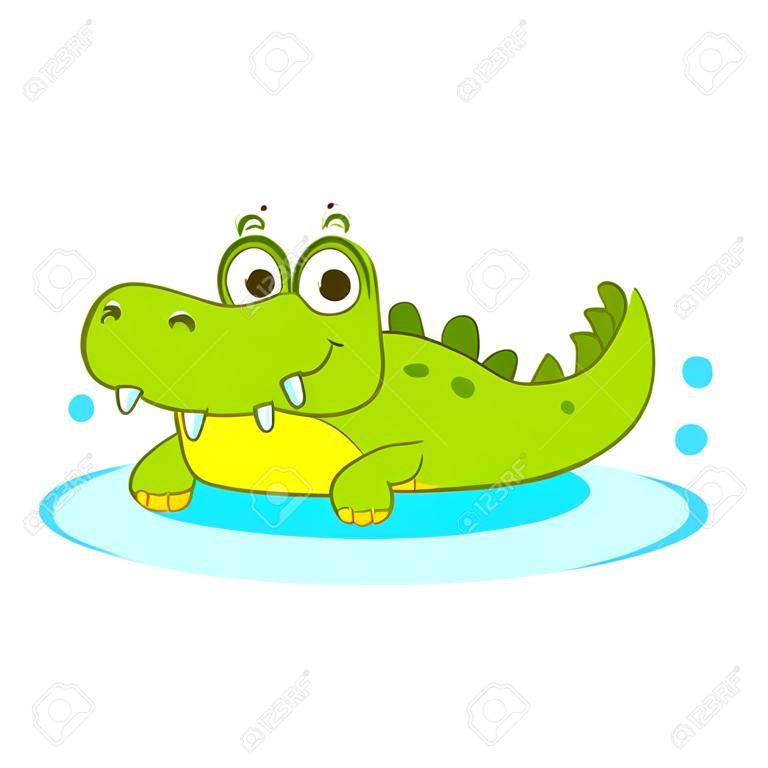 dessin animé alligator
