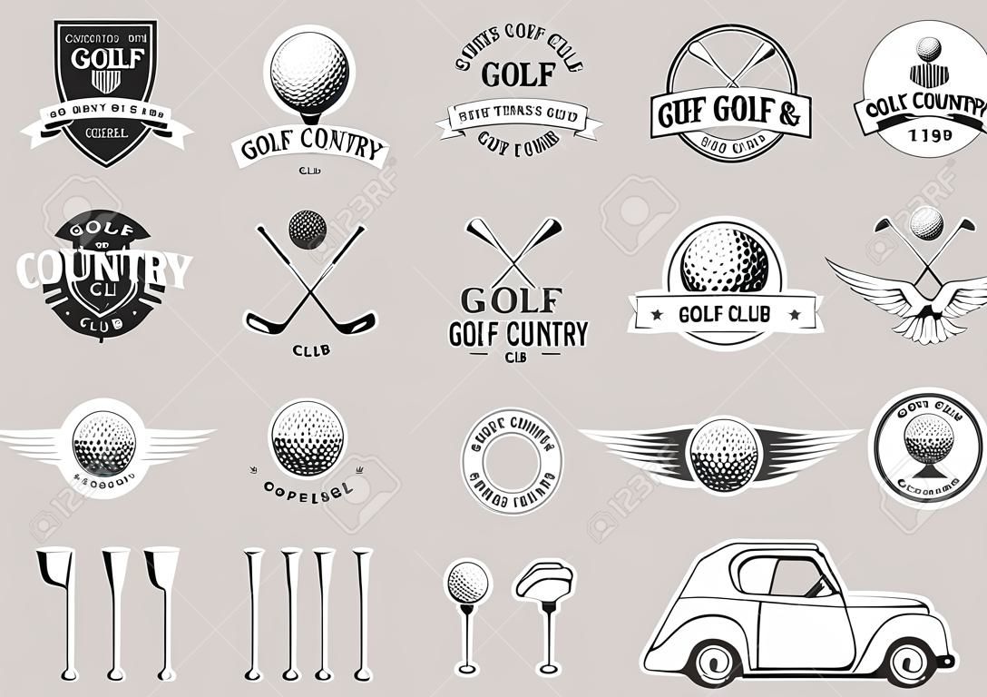 Set of golf country club logo templates.