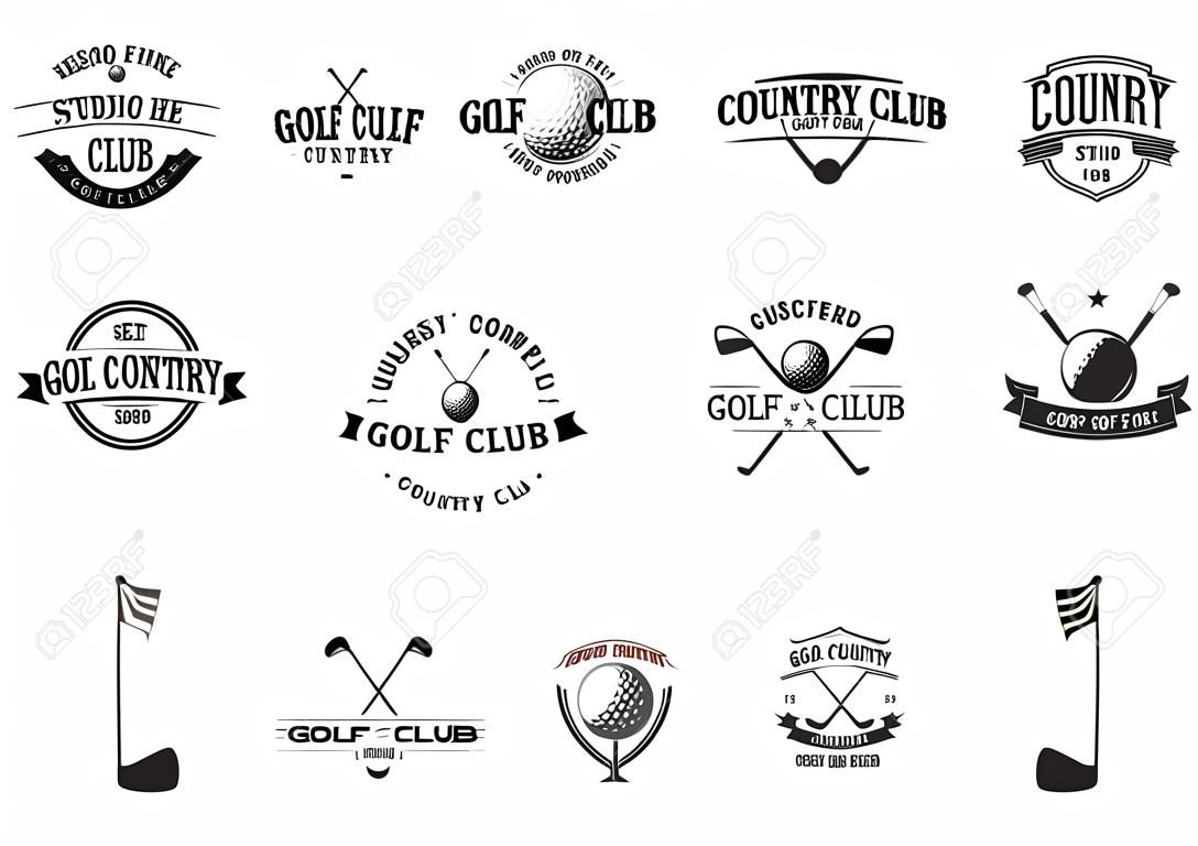 Set of golf country club logo templates.