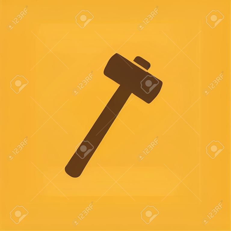 The sledgehammer icon. Sledgehammer symbol. Flat Vector illustration