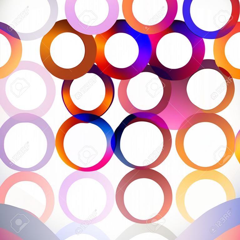 Abstract background with colorful circles. Vector geometric design