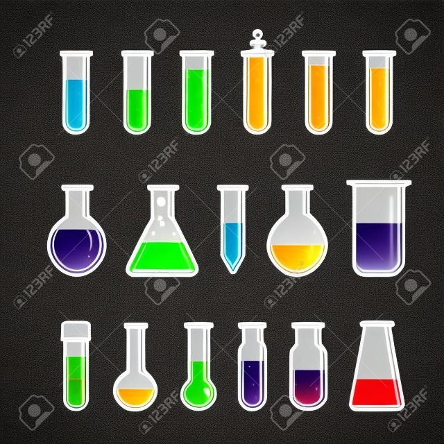 Conjunto de ícones de béquer químico