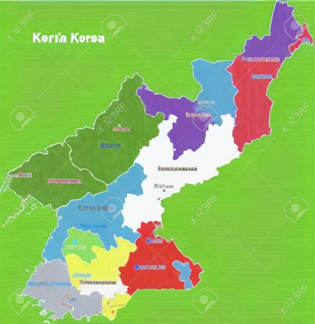 Карта административного деления Северной Кореи