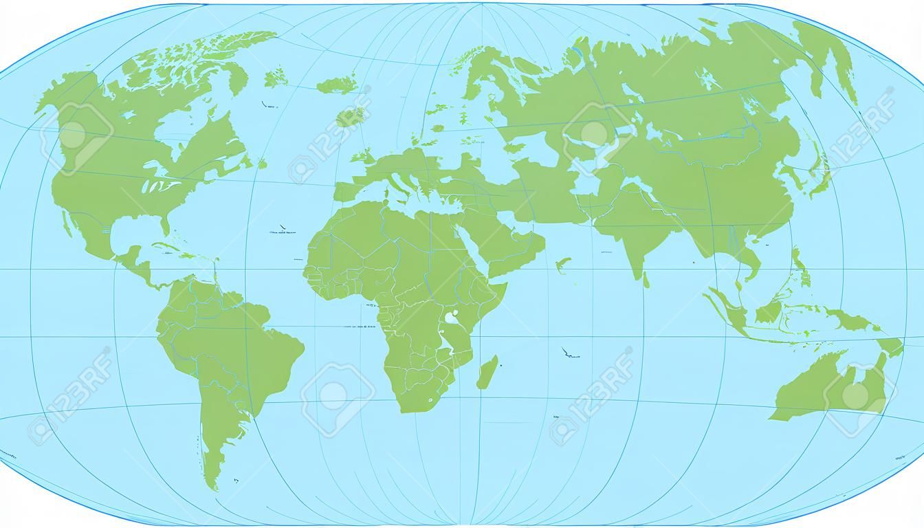 Detailed map of the world divided into countries