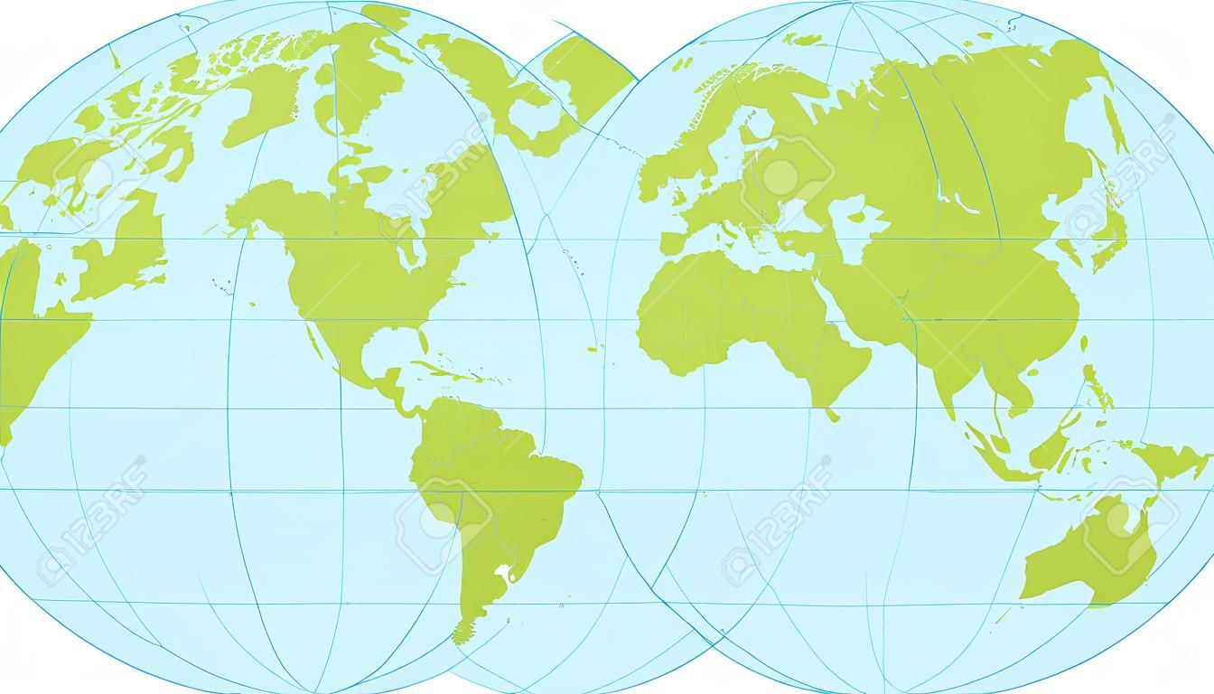 Részletes térkép a világ osztva országok
