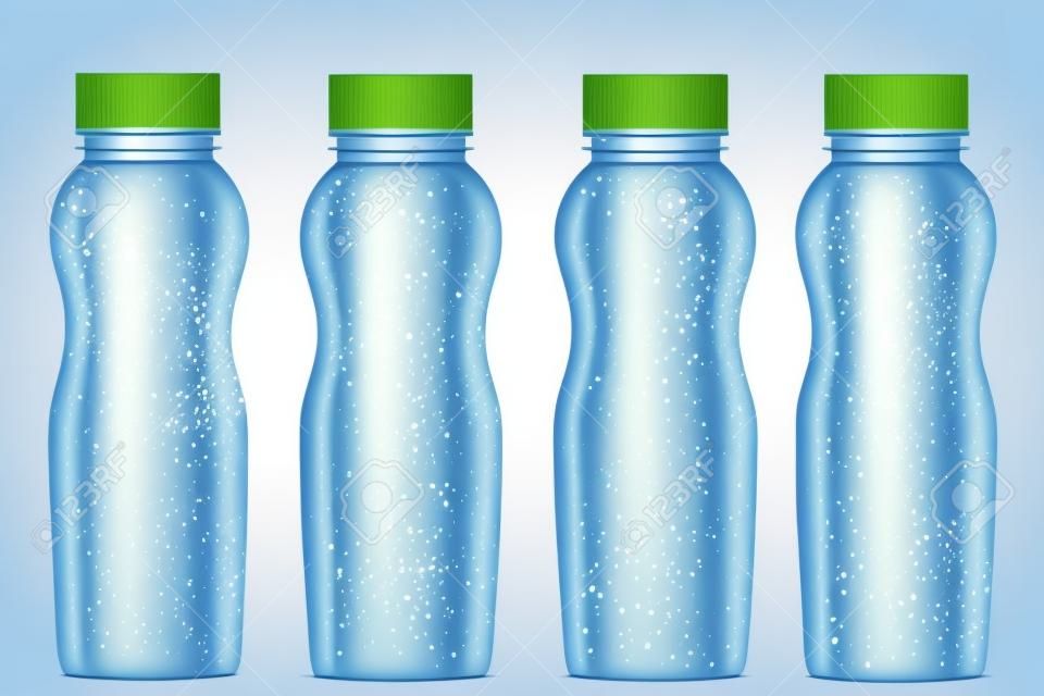 Set of plastic bottles. Vector illustration