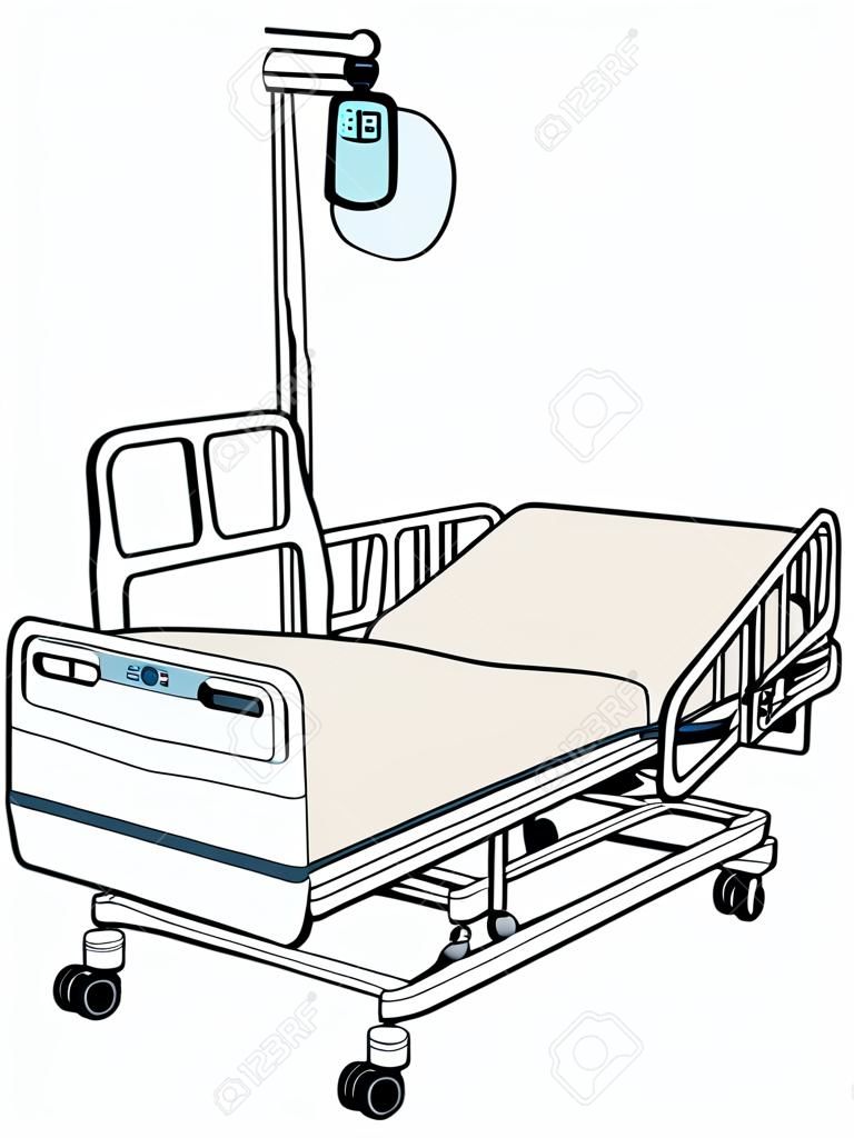 rysunek ręka łóżko szpitalne pozycji