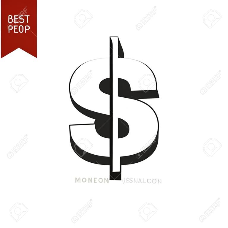 Icône d'argent. Illustration vectorielle de stock