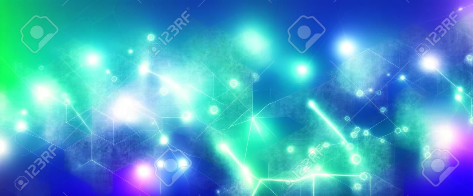 Abstract tech background. Futuristic technology interface with geometric shapes