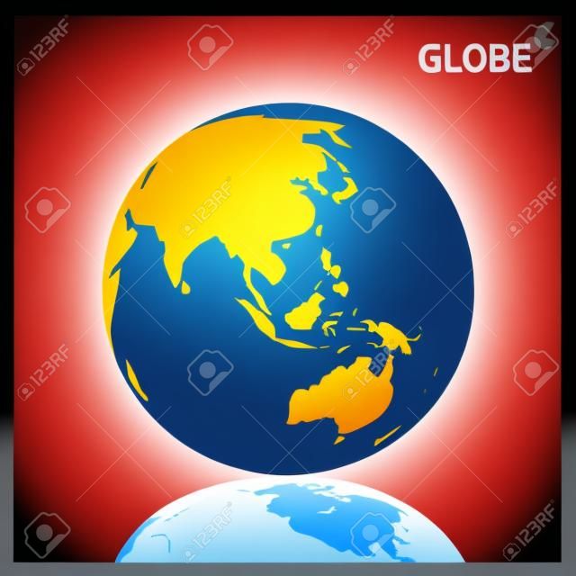 World globe, ilustracji wektorowych