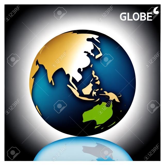 Mondo globo, illustrazione vettoriale