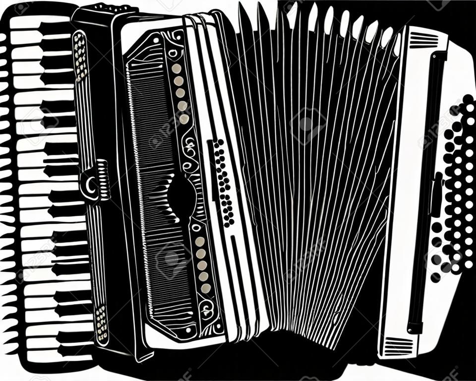illustration accordéon - vecteur