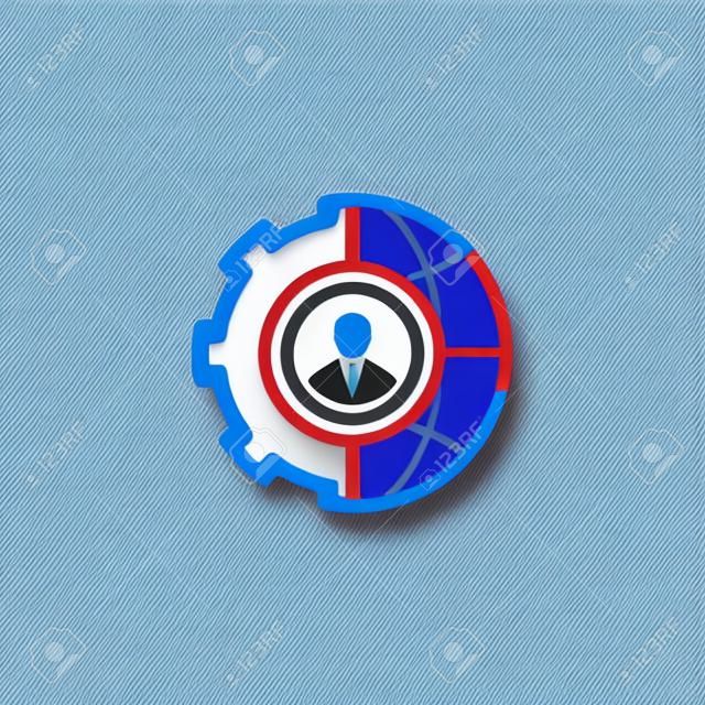 Global Integration Icon. Flat Design. Business Concept. Isolated Illustration
