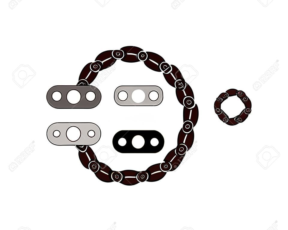chain logo concept illustration template
