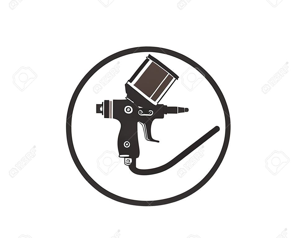 spray gun paint logo icon vector illustration design