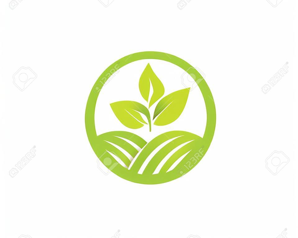 Farm and garden logo vector icon template