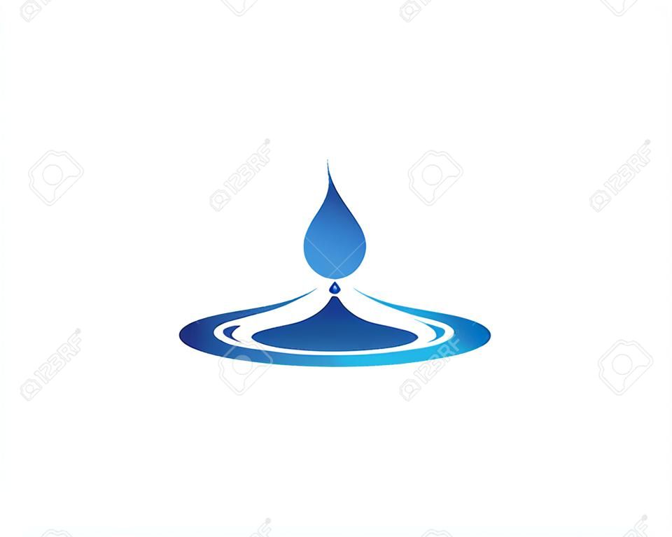 Goutte d'eau Logo Template vector illustration design