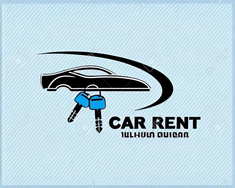 icona e logo del design di illusration vettoriale di noleggio auto