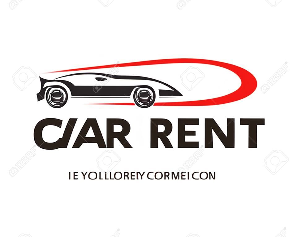 icône et logo de la conception d'illusration vectorielle de location de voiture