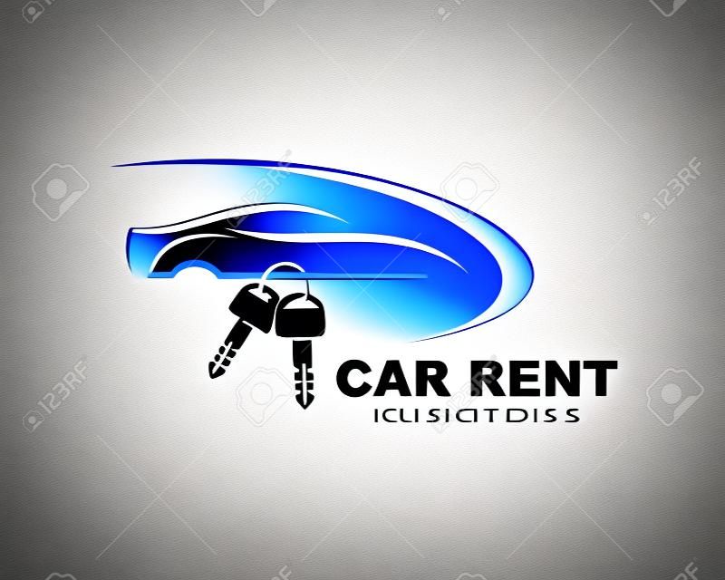 icône et logo de la conception d'illusration vectorielle de location de voiture
