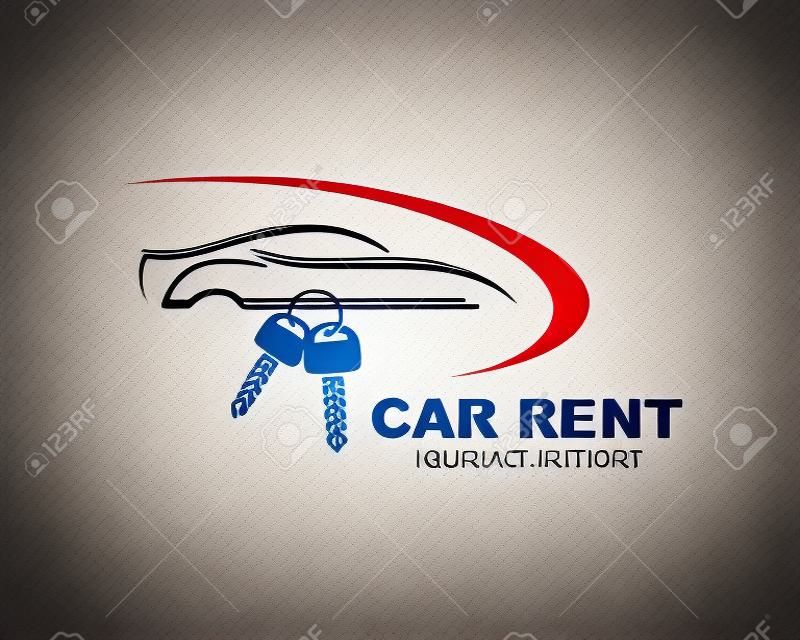 icon and logo of car rent vector illusration design