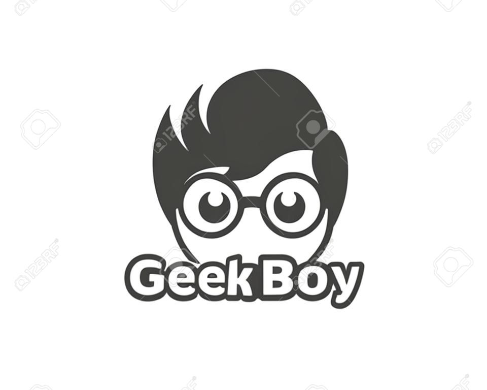geek boy icon vector illustration design template