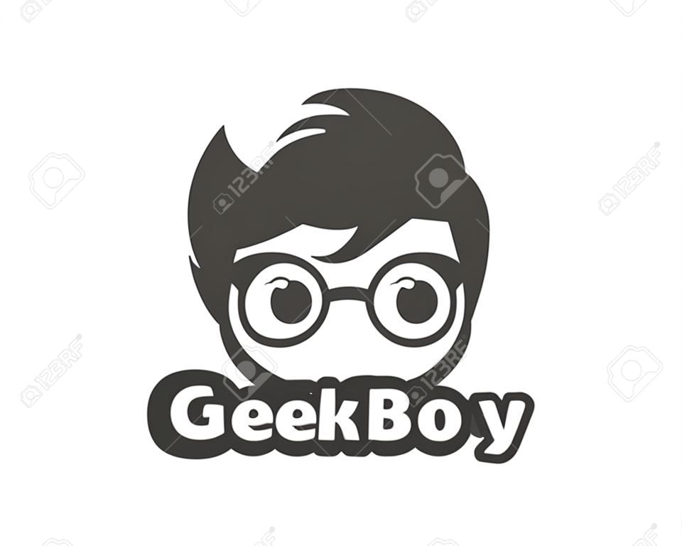geek boy icon vector illustration design template