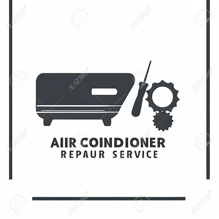 modèle de conception d'illustration d'icône de vecteur de réparation et de service de climatiseur
