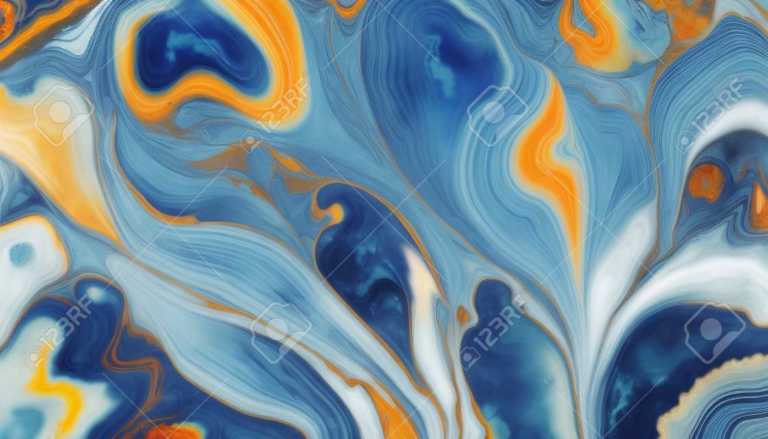 Redemoinhos de mármore ou as ondulações da ágata. Textura de mármore líquido. Arte fluida. ondas abstratas