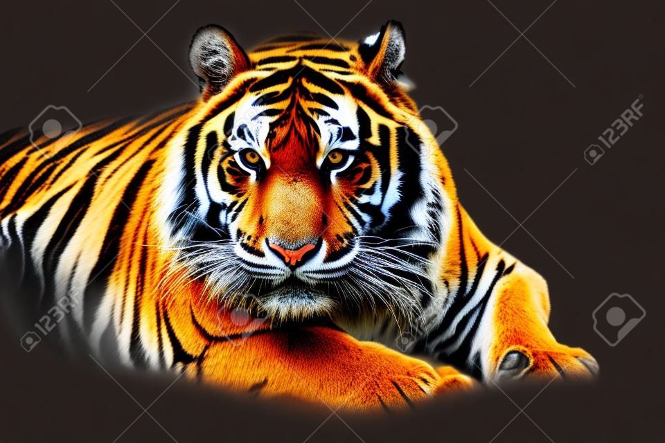 Tigre con sfondo nero
