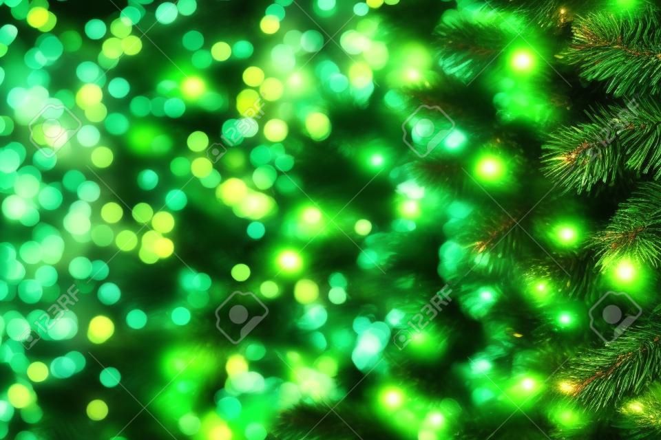 Close up of a green Christmas tree.