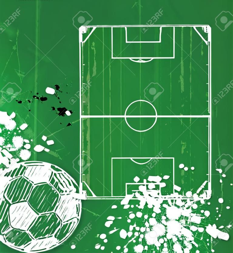 Modelo de design de futebol / futebol, espaço de cópia livre, vetor