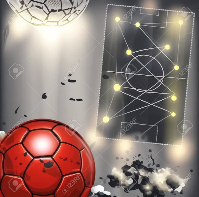 サッカー/サッカー デザイン テンプレート、無料コピー スペースのベクトル