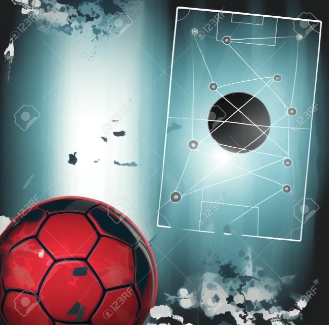 Futbol / Futbol tasarım şablonu, ücretsiz kopya uzay, vektör