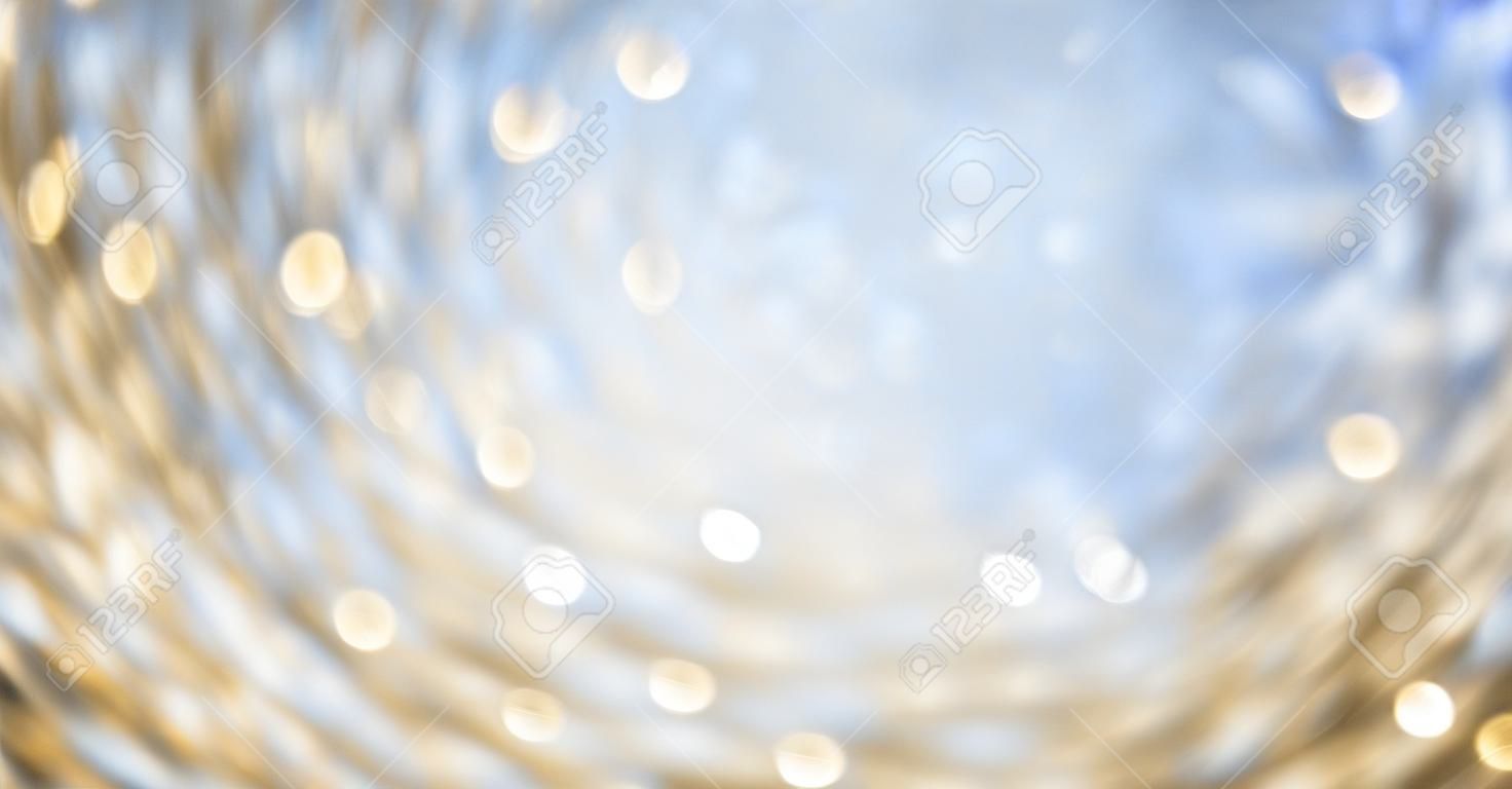 blue and golden blurred photographic background