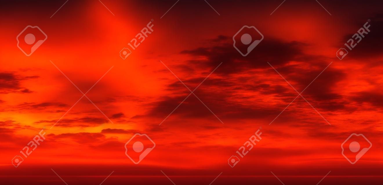 World Environment Day concept: Orange cloudy sky background
