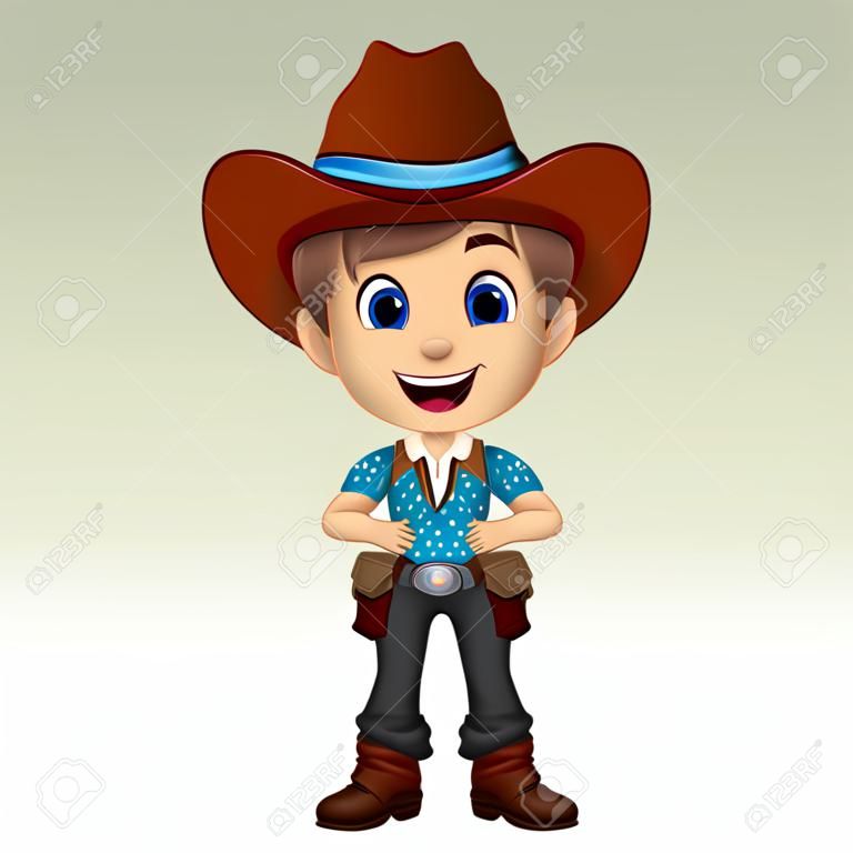 Braccio pieghevole simpatico cartone animato da cowboy
