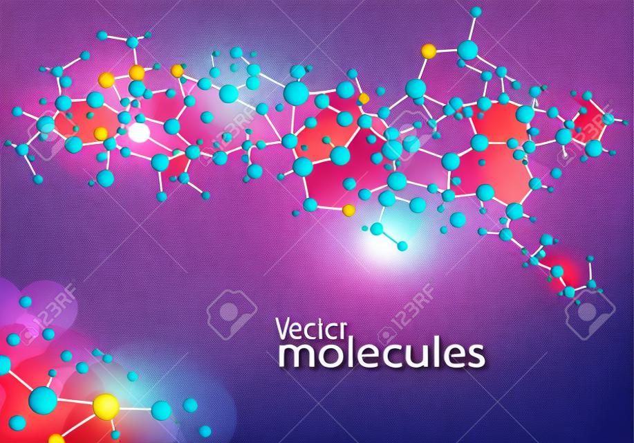 Soyut molekülleri tıbbi (Vector illustration).