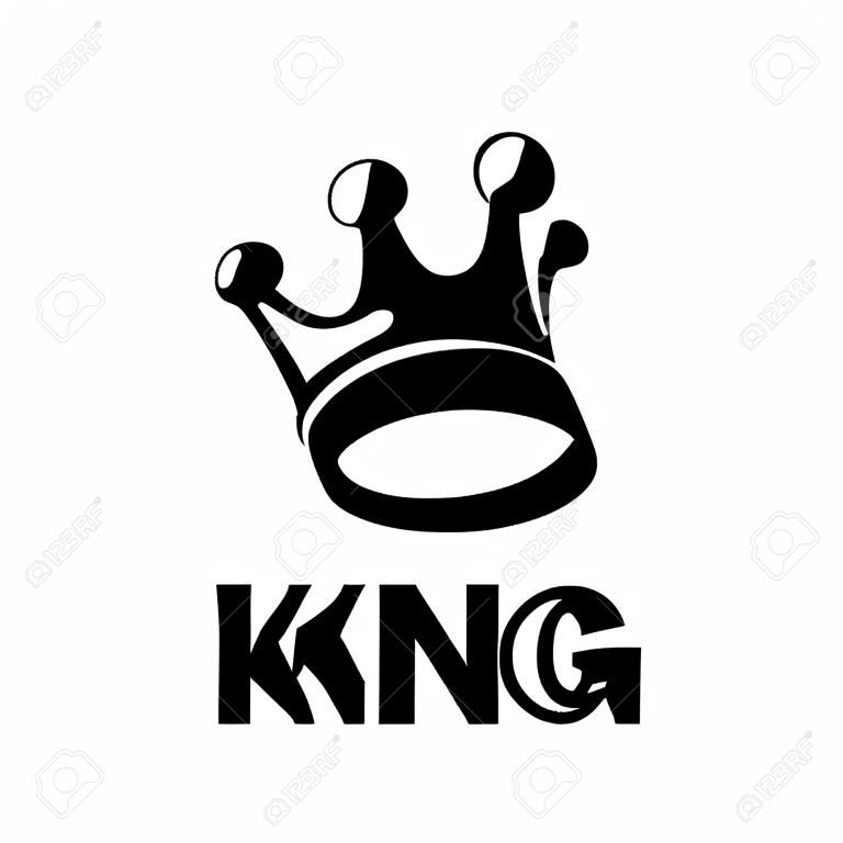 ikona logo wektor korony króla