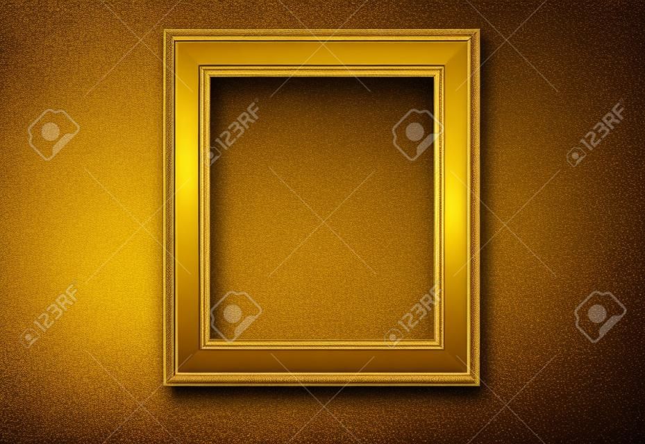 Golden Picture Frame and wall texture photo